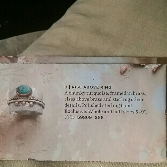 🆕️ ☮ Polished sterling silver & turquoise ring - Picture 3 of 10